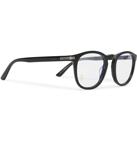 cartier square frame acetate optical glasses in black for men lyst