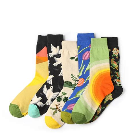 Chamsgend 2017 New Fashion Woman Print Colorful Cotton Sock Colorful Casual Sock Master Designer