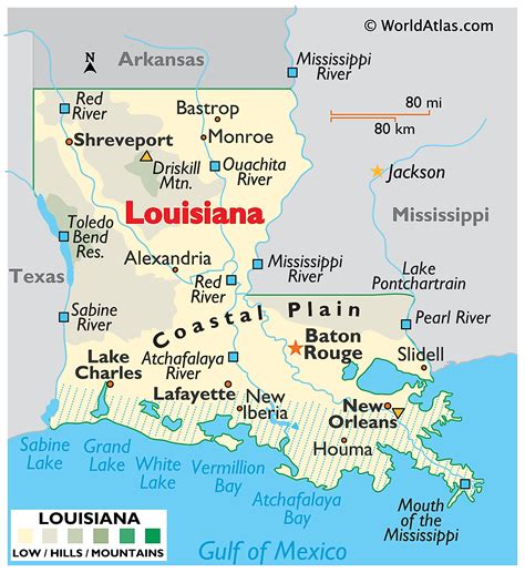 Louisiana Karten And Fakten Weltatlas Coralie Florino