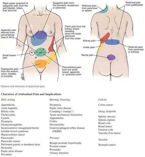 Abdominal Pain Differential Diagnosis Chart Nclex Quiz