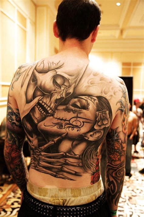 Full Back Skull Tattoo