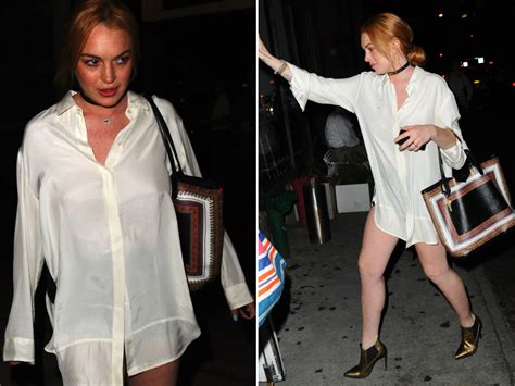 Lindsay Lohan No Pants Look