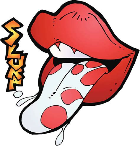 Royalty Free Sensuality Human Lips Human Tongue Licking Clip Art