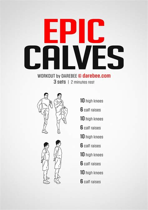 Epic Calves Workout In 2021 Calf Exercises Strength Workout Workout