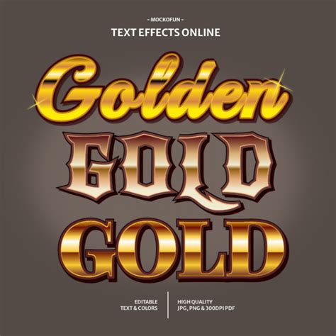 Gold Font Mockofun