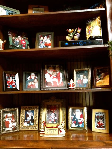 A Cute Way To Display The Kids Santa Pictures Over The