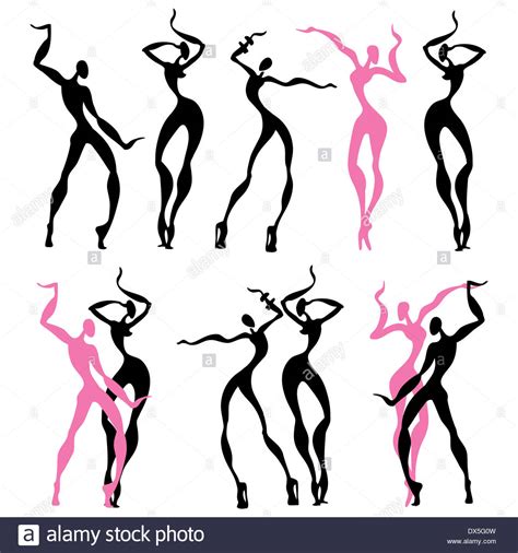 Abstract Dancing Figures Stock Photo Alamy