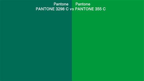 Pantone 3298 C Vs PANTONE 355 C Side By Side Comparison