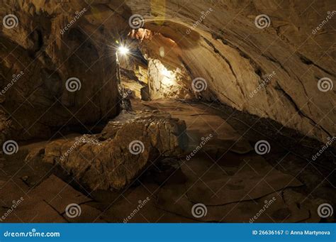 Light In The Cave Stock Image Image Of Mystery Cave 26636167