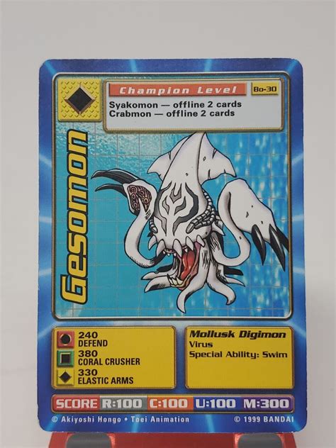 Digimon Playing Cards Booster Series 1 Bandai Bo 30 Gesomon
