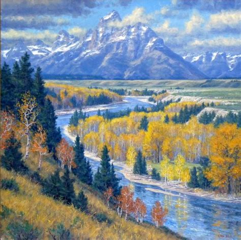 Randy Van Beek Majesty Of The Tetons Painting Landscape