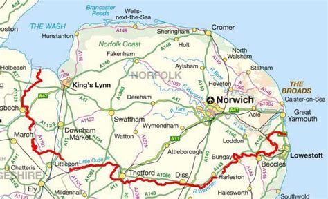 Map Showing Location Of Norwich Norfolk 2015 Norfolk England Norfolk
