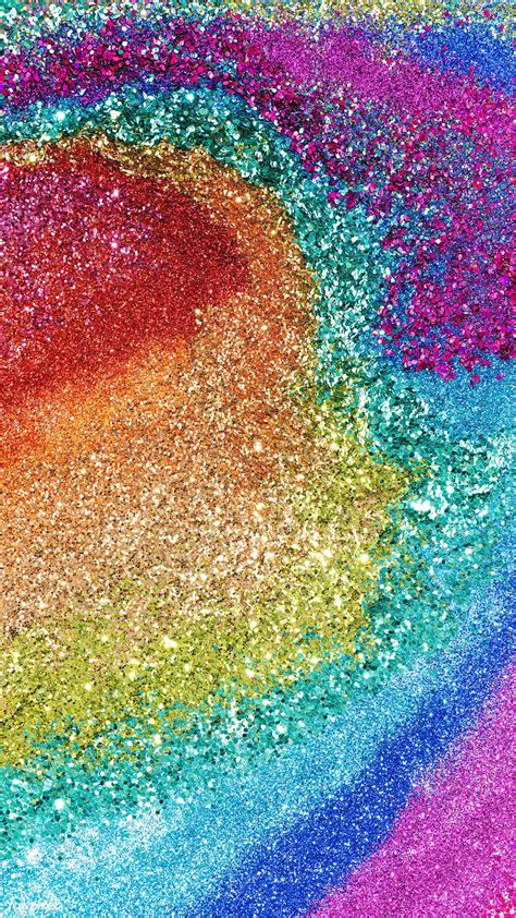 Download Premium Image Of Colorful Rainbow Glitter Background Texture