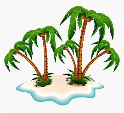 Trees And Island Png Palm Tree Island Clipart Transparent Png Kindpng