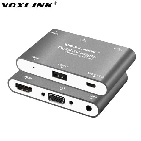 Voxlink 3 In 1 Micro Usb To Hdmi Vga Audio Video Converter Digital Av