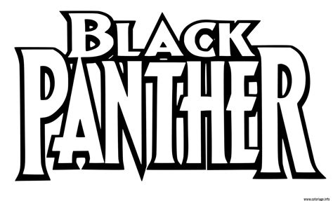 Coloriage Black Panther Logo Dessin Black Panther à Imprimer