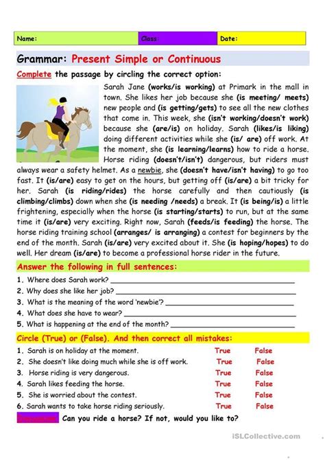 Grammar Present Simple Or Continuous English Esl Worksheets For