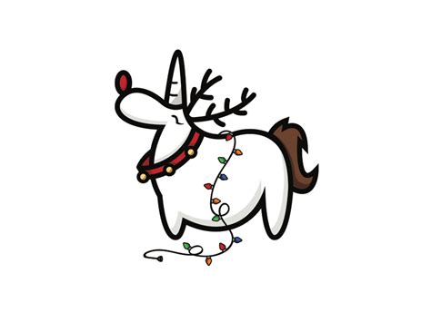 Unicorn Reindeer By Ashley Loonam On Dribbble