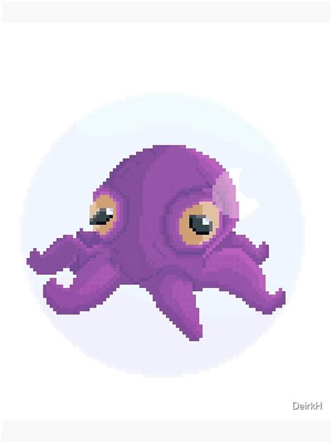 Cute Octopus Pixel Art Poster By Deirkh Redbubble