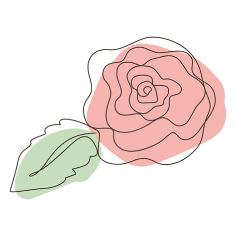 Trazo De Dibujo Lineal De Planta De Rosa Descargar Pngsvg Transparente