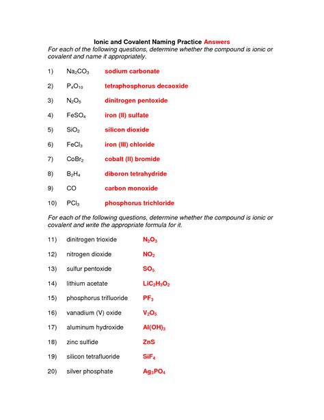Worksheet Chemical Bonding Ionic And Covalent