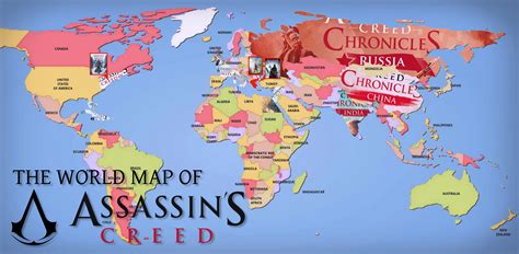 There will be five unique regions in this title: The World Map of Assassin's Creed : assassinscreed