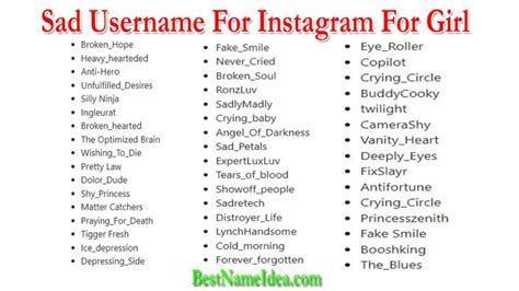 400 Best Lonely Alone And Sad Username For Instagram For Girls