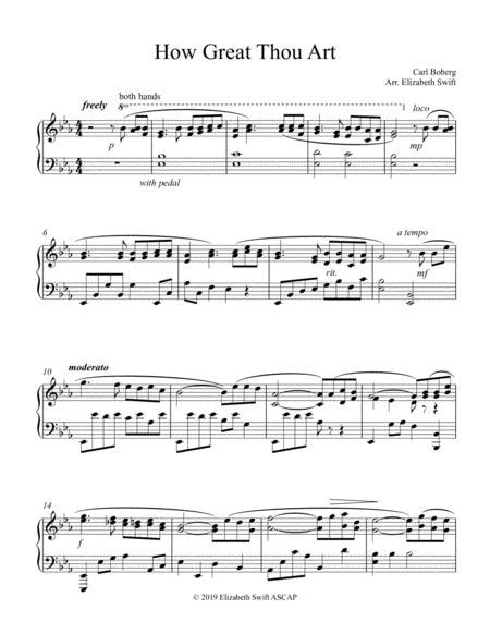How Great Thou Art Intermediate Piano By Boberg Digital Sheet Music