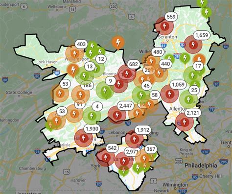 Widespread Power Outages Recorded As Strong Winds Strike Central Pa