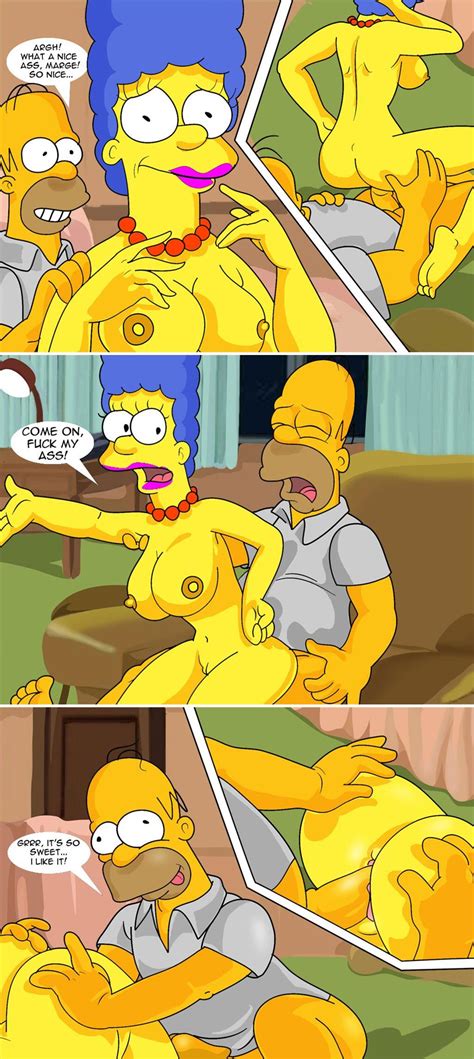 Rule 34 Breasts Color Comic Female Homer Simpson Human Indoors Insertion Male Marge Simpson