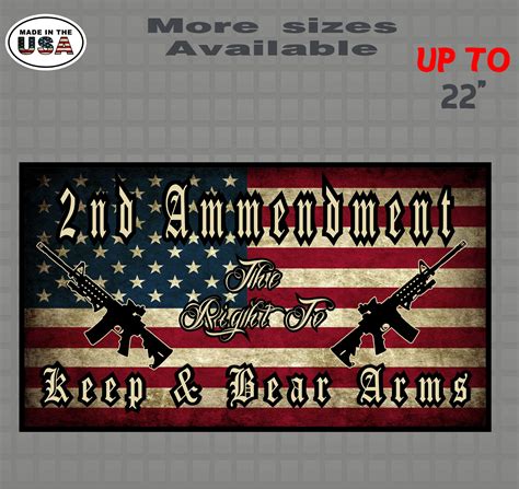 Second Amendment Rights Vinyl Decal Sticker 2nd Amendment Decal Gun Rights Decals Gun