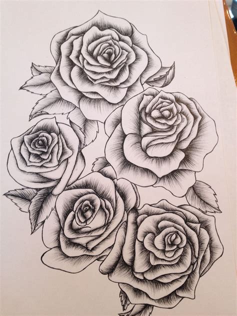 A Sleeve Of Roses Tattoos Rose Outline Tattoo Rose Tattoos Tattoos
