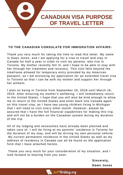 A letter of invitation from your child or grandchild who is a canadian citizen or a permanent resident of canada that includes: Sample Letter For Visa Application To Embassy
