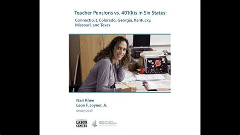 Webinar Teacher Pensions Vs 401ks In Six States Colorado Connecticut