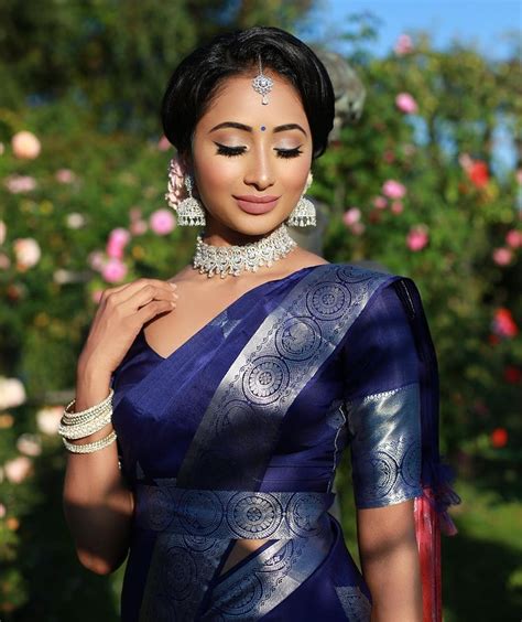 Stunning South Indian Bride In Chokers With Kanjeevaram Sarees Blue