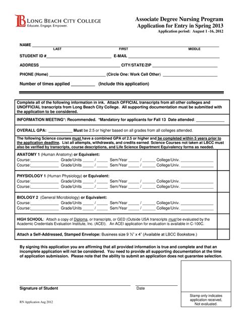 Printable College Application Form Printable Forms Free Online