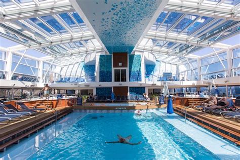 Indoor Pool On Royal Caribbean Anthem Of The Seas Cruise Ship Cruise