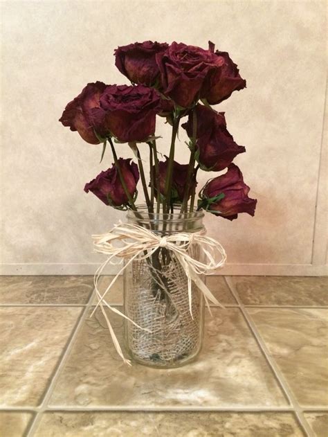 Hang dried flowers upside down from darkest to lightest, to create an 11. Dried Valentines Roses Once your flowers start to die hang ...