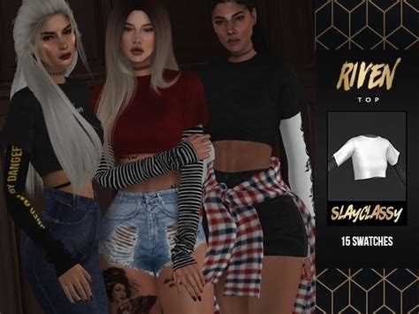 Slayclassy Riven Top Sims 4 Sims 4 Clothing Sims