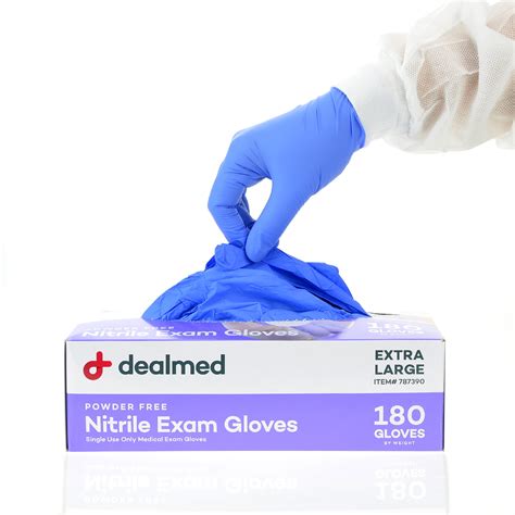 Dealmed Nitrile Exam Gloves X Large 180bx Brickseek