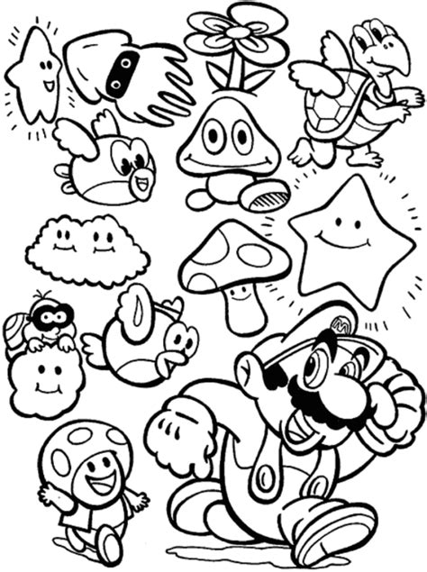 Mario Coloring Page Games To Print Coloring Page Mario Coloring Home