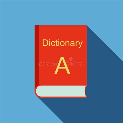 Dictionary Icon Flat Style Stock Vector Illustration Of Cover