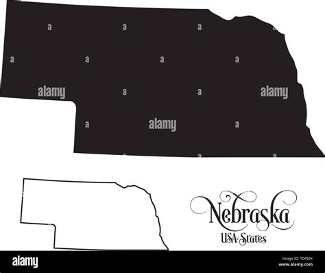 Map Of The United States Of America Usa State Of Nebraska