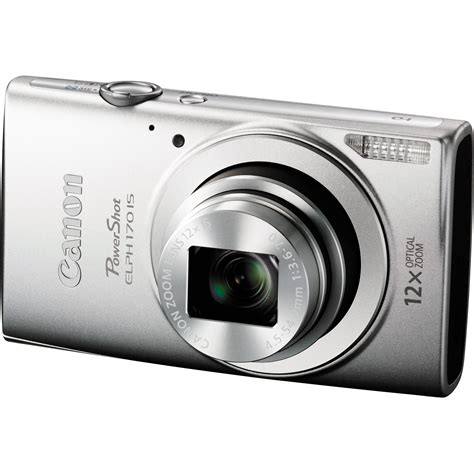 Canon Powershot Elph 170 Is Digital Camera Silver 0127c001 Bandh