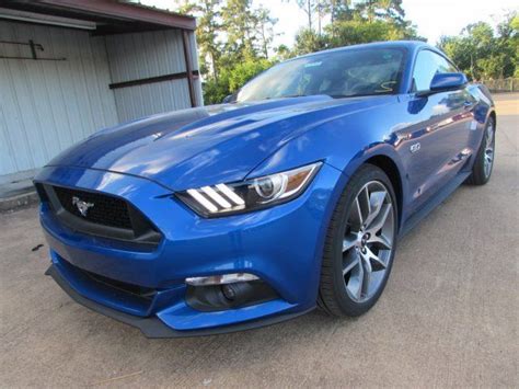 2017 Ford Mustang Gt Premium 5 Miles Lightning Blue Metallic 2dr Car