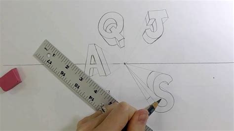 How To Draw Letters In 1 Point Perspective Youtube