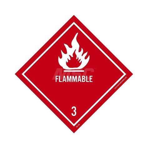 NMC Flammable DOT Shipping Label 79617114 MSC Industrial Supply