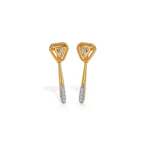 Buy Trillion Diamond Drop Earrings Online Caratlane