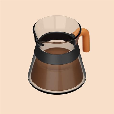 Premium Psd Coffee Kemex 3d Rendering Of Coffee Shop Icon