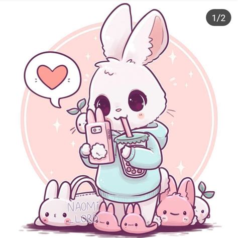 Bunny Naomi Lord Cute Animal Drawings Kawaii Cute Bunny Cartoon